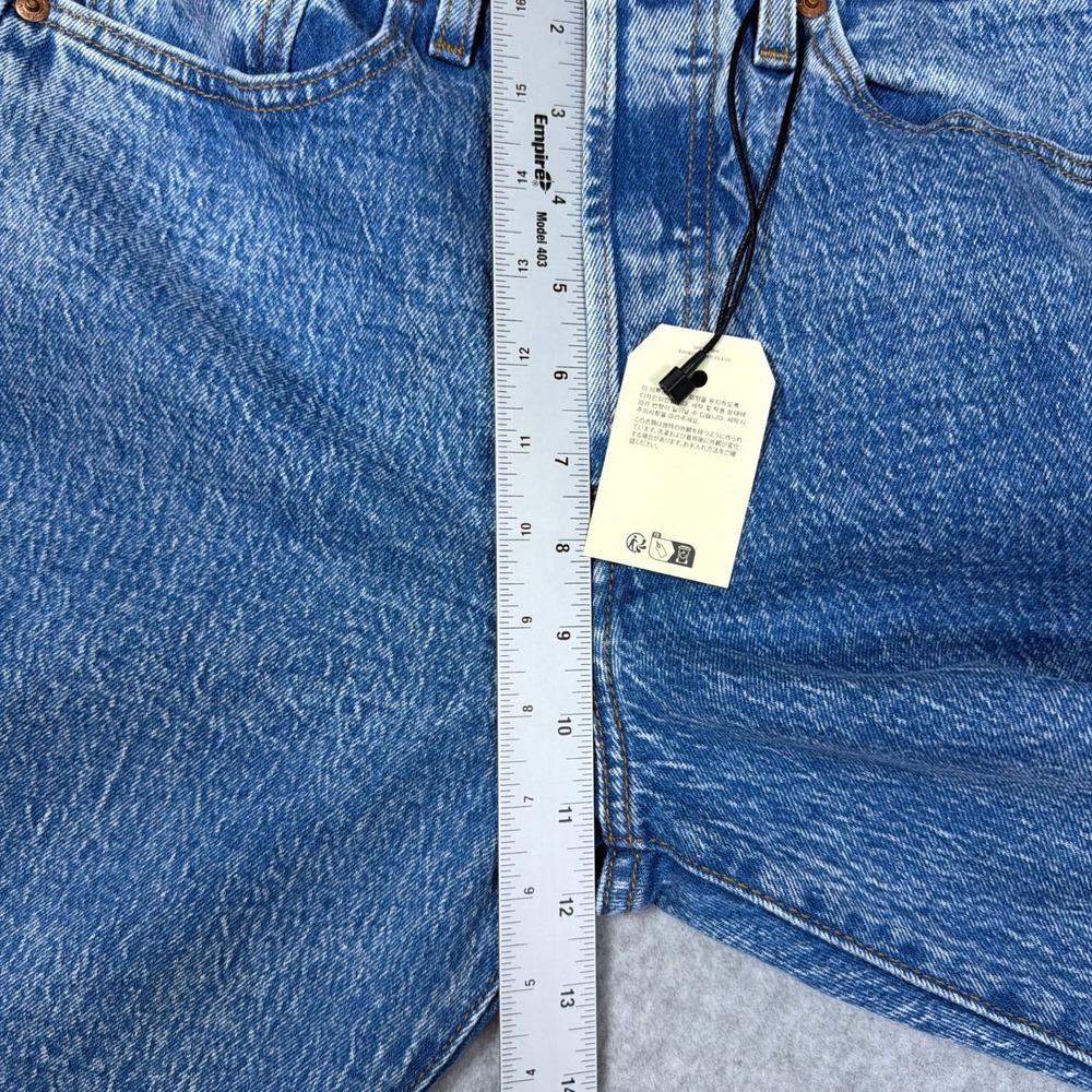 Levis Premium Wedgie Straight Jeans Blue Marble High Rise Button Fly 30x28 NEW - Picture 6 of 11